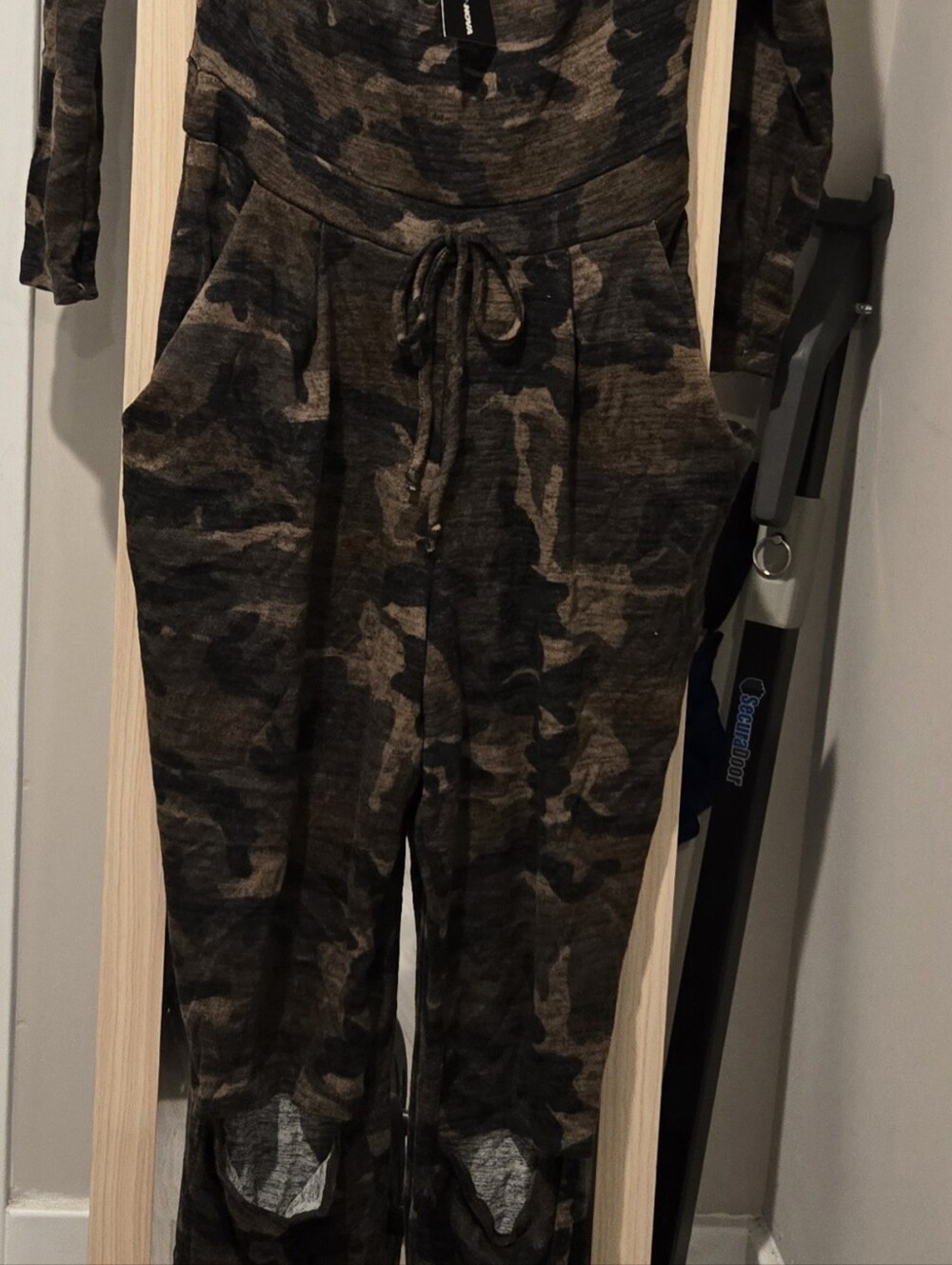 Women's Camo Drawstring Jogger Pants - Olive/Black